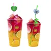Engångsplast STS Valentines Day Love Themed Crazy Cartoon Drinking For Christmas Party Favors Supplies Kids Kids Pool Bir Otbo2