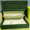 Fornitore di fabbrica Verde Green Original Box Papers Orologi regalo Scatole Canna in pelle 84mm 134mm 185mm 0 7 kg per 116610 116660 116710 116613 262S
