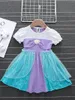 Mädchenkleider Super Brüder Prinzessin Kostüm Tüllkleid für Baby Kleinkind Kinder Mädchen Halloween Geburtstagsfeier Ausgefallene Outfits