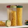 Opslagflessen Spaghetti Jar Pet AirTight Canister Food Container Korrelfles Keukenthee Koffie Pasta verzegeld