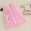 Girl Dresses Pudcoco Infant Kids Baby Princess Dress Sparkle Heart Print Sleeveless Party Tulle Fairy Costume With Wings 6M-4T