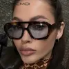 サングラスセクシーな女性ヴィンテージスクエアダブルブリッジメン用サングラスパンクデザイナーフラットトップ眼鏡