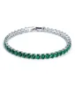 Fashion Cubic Zirconia Bracelet de tennis vert pour femmes hommes couleurs argentées chaîne cz chaîne homme bijoux2639816