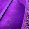 concepteur de luxe Diamond Mini Loco Sacs à bandouliers Irrégularité Crystal Purse Baguette Silver Purple Tone Halle Chaîne crossbody Handle Handlebags
