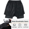 Mens Anime Gym 2 in1 shorts Quick Dry Board Homem Men fitness Fitness Running Sports Summer 240506