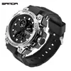 Санда мужские часы Black Sports Watch Led Digital 3ATM водонепроницаемые военные часы S шокирующие мужские часы Relogios Masculino 210329 202c