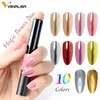 10pcskit ongles Holographic Mirror Effet laser chrom pigment poudre émail gel doré métal argenté couverture complète de couverture complète 240509