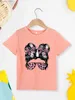 T-shirts Super mãe moda moda cutear roupas rosa edição casual t-shirt de verão Europa e America harajuku 2-7 anos de idade infantil t-shirtl2405