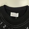 24SS Paris Number Rhinestone Tee Designer T-shirt Spring Summer Casual Fashion Skateboard Men Femmes Tshirt 0509