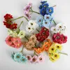 Decorative Flowers Wreaths 6 Pieces Artificial Flowers for Wedding Decorative Flowers Wreaths Fake Cherry Blossoms Vases Home Decor Gifts Box Christmas