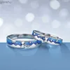 Paar ringen Europeaan The Little Prince en Fox S925 Sterling Silver Couple Finger Ring Email Email Birthday sieraden Verstelbare maat 5-8 WX