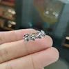 Cluster anneaux chaopai anneau punk hiphop wave motif de vague de poisson feu léger couple 925 argent sterling pour hommes et femmes fête