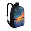 Backpack Coloranimal Kolorowe nadmorskie malarstwo olejne Lady Casual Cute 17-calowa torba podróżna Summer Children School Bage o dużej pojemności