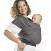 Transportörer slingrar ryggsäckar Bomull Babyförpackningsbärare Stretch Cotton Travel Packaging Carrier för nyfödda till små barn baby Sling 0-36 månader gammal T240509