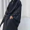 Ethnische Kleidung Abaya 2024 Dubai Stickerei elegante Strickjacke Robe Muslim Mode Frauen Kleid Luxus Büro Dame lässig