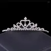 Аксессуары для волос детская девочка корона для повязки на голове детские девочки хрустальная корона свадебная вечеринка принцесса