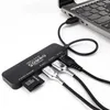 Hub -adapter 4 poorten geschikt voor pc -laptopaccessoires Multi USB 2.0 Splitter -extensiekabel voor muis en toetsenbord