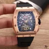 Classico uomo in gomma nera Guarda Sapphire Glass automatico automatico meccanico in oro rosa argento orologi da polso per calendario 222W