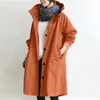Damesjassen herfst en winter casual temperament vaste kleurgeul modieuze jas in de lange gemakkelijk te matchen wol
