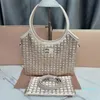 Diamond Hourglass Tote Borse Rhinestone Borse da donna Glisten Frizione Croversa Crasso in pelle Pink Designer Pink Borse Borse Pochette Borsa