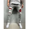 Slim Cut Slim-Fit Pants New Men's Painted Jeans M59 52