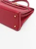 Sacs de créateurs Hremms 10A de qualité 10A Sacs de marque haut de gamme Keyy32 Keyy Sac en cuir carré rouge Gold Buckle Handheld Handheld Bolding Vintage Sac