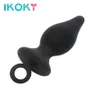 Ikoky Mini Anal Plug Butt Plug pour débutant avec Pull Ring Silicone Toys Toys Sex Toys for Men Women Femmes Prostate Massager Q1707181149773
