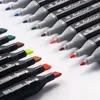 24-120 Farben Marker Pinselstifte Set Doppel-End-Ölkunstmarker für das Malerei Zeichnen Manga School Kunstbedarf Schüler Schreibwaren 240506