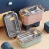 Boîtes à lunch Bags 304 en acier inoxydable thermique à la billetterie Bento Bento Boîte d'étudiants simples / double couche