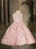 Leichte luxuriöse rosa Blumenmädchen Prinzessin Kleid Neue Mädchen Walk Show Host Performance Erstes Weihnachtsball Abend Kinder Hochzeits Geburtstagsfeier Kleid Prinzessin Kleid