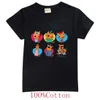 T-shirts Cartoon Childrens e-Cats T-shirt Childrens Three Little Cats Happy Cat Russian Clothing Boys Summer Short Sleeve T-Shirt Baby Girls Fashion Topl2405