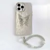 Nadaje się na iPhone 15 Promax Circle Circle 13 Pro 3D Metal Butterfly Bransoletka P60 Zaawansowana pokrycie ochronne