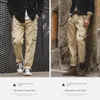 Pantalon masculin Madden Works Works Khaki Khaki Mountain effilé Washed Mid Waist Lamg Casual Trend