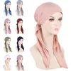 Vêtements ethniques extensible musulman hijab turban coloride de couleur