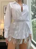 Skirts Women Boho Fringe Skirt Sexy Crystal Sequin Tassel Belly Dance Hip Scarf Rave Wrap Belt Performance Custume 2024