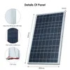 600W500W Solar Panel Kit Complete12V Polykristallin Power Portable utomhusuppladdningsbar solcellssolgenerator för hem 240508