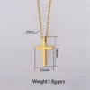 Pendant Necklaces Religious Fashion Female Cross Necklace For Women Gold Silver Color Stainless Steel Small Jewelry Gift