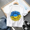 T-shirty urocze ukraińska koszulka chłopca Tshirt ukraińska koszulka harajuku dziecięca koszulka Little Boy Girl Unisex T-Shirtl240509