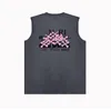 Summer Mens Tank Tops Designer Brezyjne Tlee Bresse dla mężczyzn i kobiet modne ubrania mody ZJBAM110 Różowa kość nadruk Rozmiar S-xxl