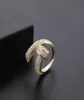 NEU FODE HOT SALE GOLD-PLATED RING Persönlichkeit Alter Nägelmikro-Zirkonöffnungsring Mann Frau Ringschmuck KOMMEN MIT BOX4787321