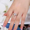 Luxe vrouwen Moissanite Ring S925 Solid Sterling Silver Moissanite Waterdrop Ring For Women Wedding Anniversary verlovingsring Maat 5-11