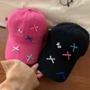 Ball Caps coréen Ins Baseball Cap Femmes Y2k Girls Colorful Bow Pape Papé Été Ajustement Coton Coton Soleil Papa Femme