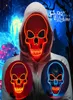 Halloween LED Light Up Maske LED Scary Skull Mask Gruselige Cosplay -Maske für Festivalfeiern Kostume7985051