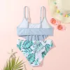 Swimwear New Kids Girls Swwear Swimsuit 2023 Nouvelle imprimé Girls Kid Bikini Set 613 ans Childre