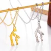 Hanger kettingen eenvoudige gouden zilveren kleur roestvrijstalen moeder en kinderen zijn dol op hart ketting moeder dochter figuur moederdag cadeau