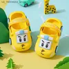 Slipper Sommer New Childrens hohlen Sandalen Baby niedliche Cartoon Car Family Pantoffern Jungen atmungsaktiv nicht Slip Beach Schuhe Mädchen weich Q240409