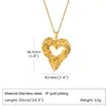 Rostfritt stål oregelbundet hjärta hänge personlighet mode gyllene halsband kedja för kvinnor flickor 20 tum n1952
