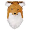 Party Masks Moving Mask White Fox Realistic Clothing Movable Mouth Head Halloween Makeup Q240508