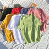 Erkek tişörtleri 8 düz renkli pamuklu tişört kadın s-4xl harajuku beyaz fme o-neck Kore yaz temel doğrudan nakliye h240508