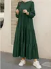 Ethnische Kleidung Wepbel Muslim Kleid Abaya Rüschen